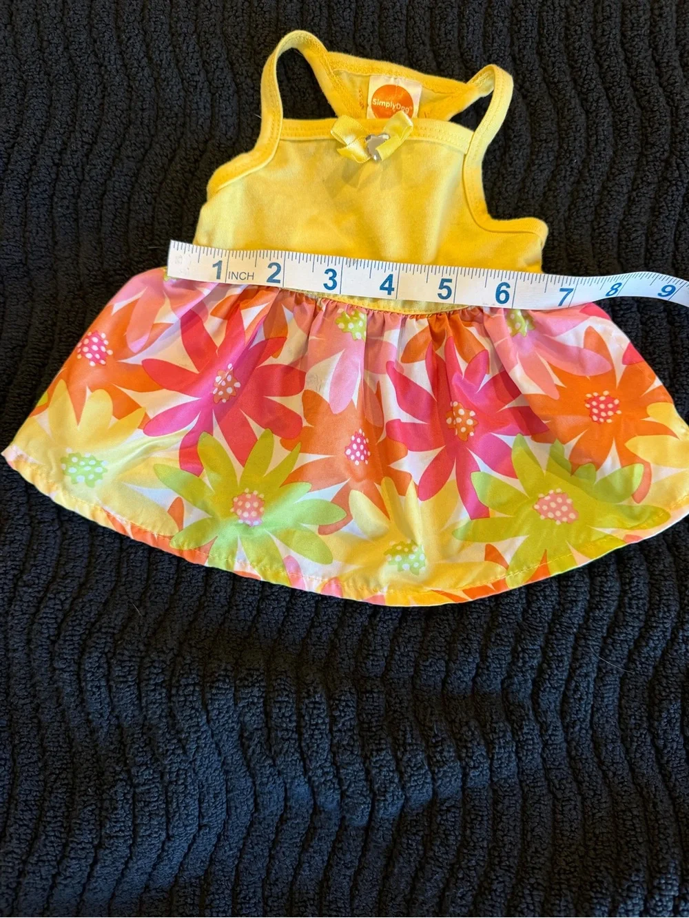 Yellow Floral Sleeve Dog Harness Vest